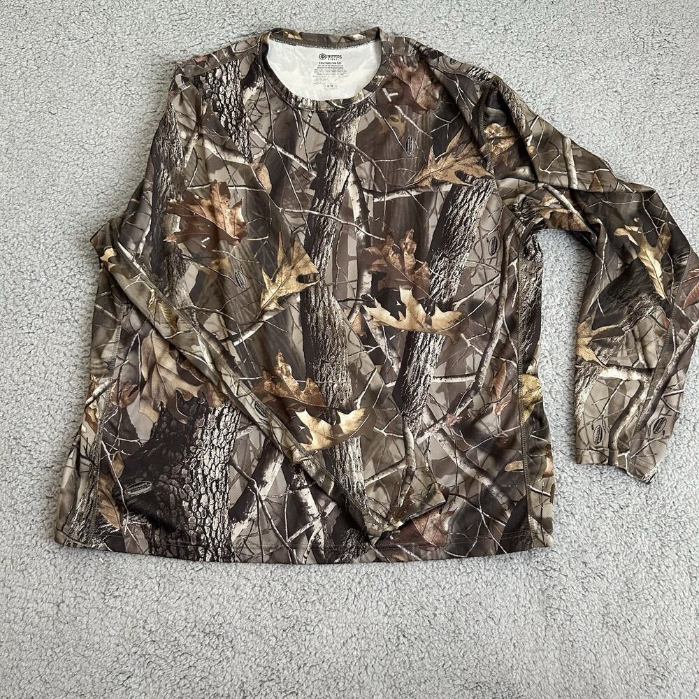 Outfitters Ridge Men Size 2XL Long Sleeve Camo Sport Shirt Hunting Real Tree 3D